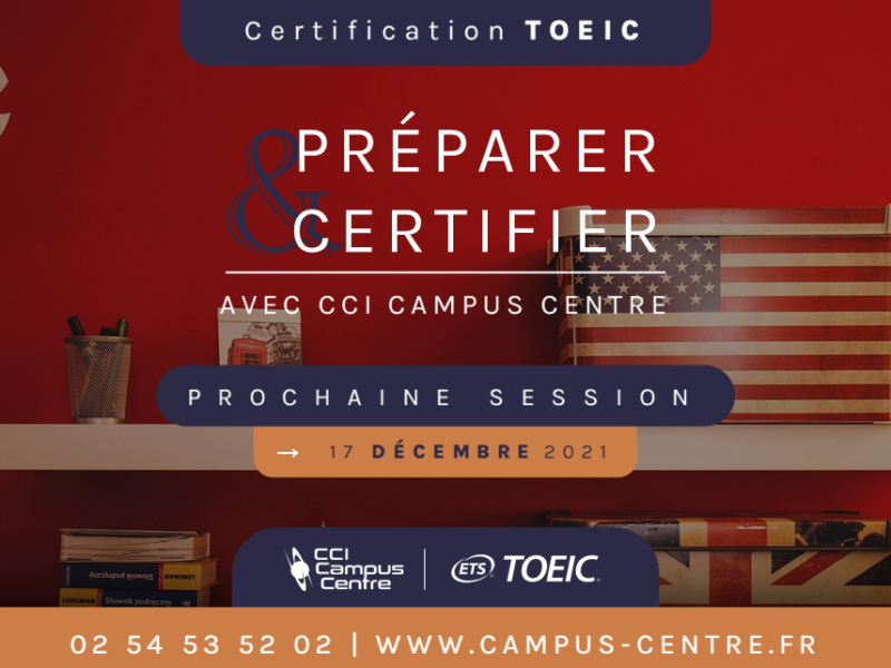 Passez le TOEIC à Châteauroux ou à Blois !