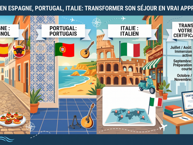 Vacances en Espagne, Portugal, Italie : transformer son séjour en vrai apprentissage
