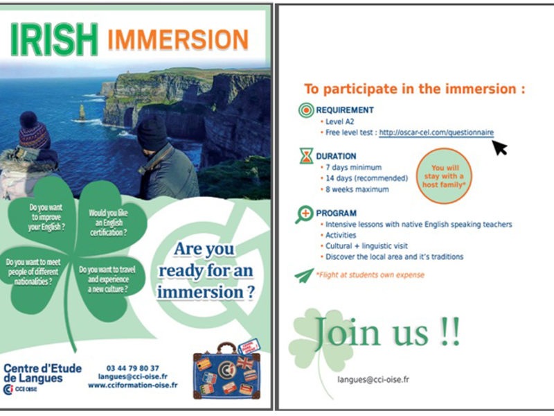 – Immersion en Ireland –